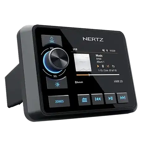 Front view of the Hertz Marine Source HMR20. Get it at JC Installs.